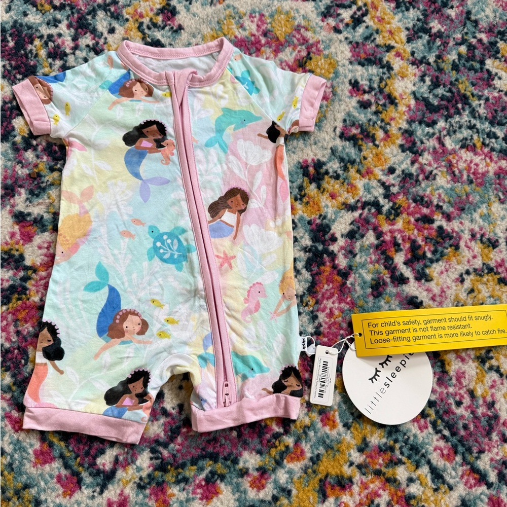 BNWT Little Sleepies mystic Mermaid Print shortie